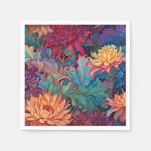 Serviette En Papier Dahlia Tapisserie florale