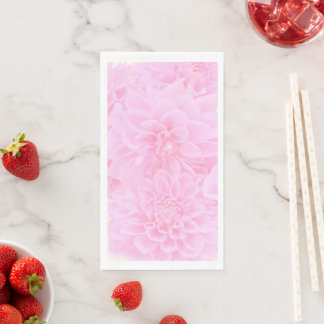 Serviette En Papier Dahlias en rose tendre