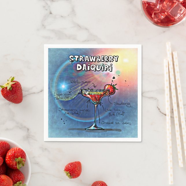 Serviette En Papier Daiquiri aux fraises (#10 sur 12000000000000000000 (En situation)