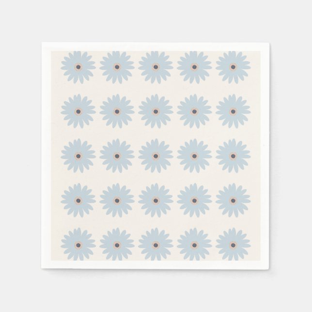 Serviette En Papier Daisy bleu clair (Devant)