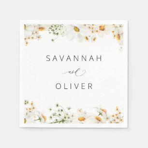 Serviette En Papier Daisy Nom floral ou serviettes Monogram