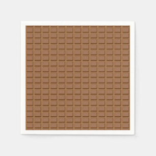 Serviette En Papier dalle de chocolat Brown à motif