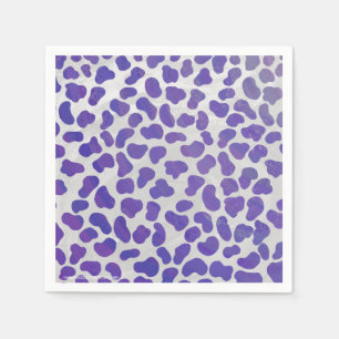 Serviette En Papier Dalmatie violet et blanc Imprimante