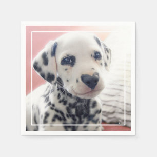 Serviette En Papier Dalmatien Nez en Coeur