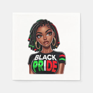 Serviette En Papier Dame de Black Pride
