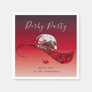 Serviette En Papier Dames Casquette Derby Party