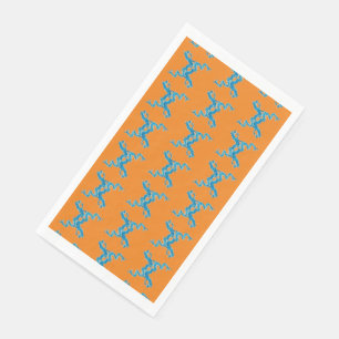 Serviette En Papier Dance Blue Chinese Dragon CC Papier Serviettes inv