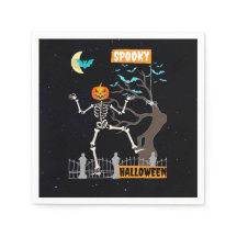 Dancing Skeleton Halloween Papier Naples