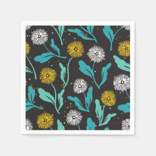 Serviette En Papier Dandelion de printemps Fleurs et design Feuille