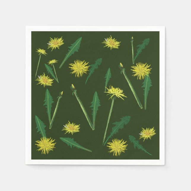 Serviette En Papier Dandelions (Devant)