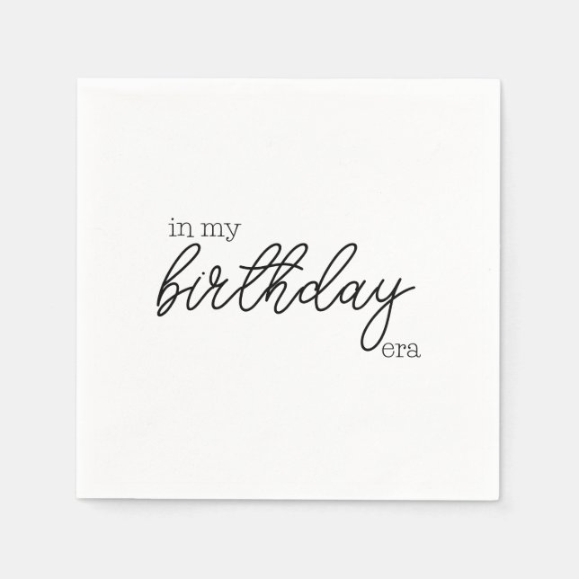 Serviette En Papier Dans Mon Anniversaire Cocktail Serviettes (Devant)
