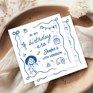 Serviette En Papier Dans Mon Anniversaire Retro Anniversaire