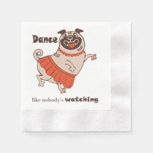 Serviette En Papier Danse comme personne ne regarde Carlin Girl