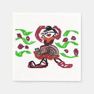 Serviette En Papier Danse de Noël sauvage