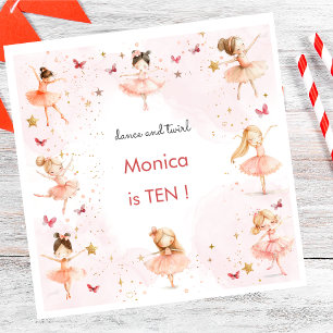 Serviette En Papier Danse et tournoi mignon ballerine ballet enfant an