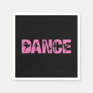 Serviette En Papier Danse Rose avec découpes de ballerine