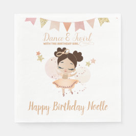 Serviette En Papier Danse & Twirl, Princesse Ballerina avec Bow Annive