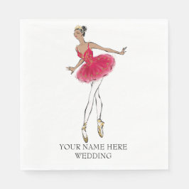 Serviette En Papier Danseur de ballon de cétacés afro-américains