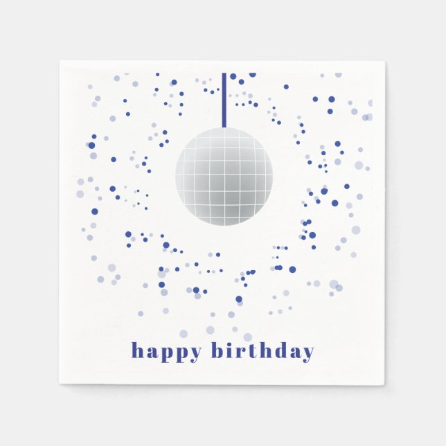 Serviette En Papier Danseur de boule Disco (Devant)