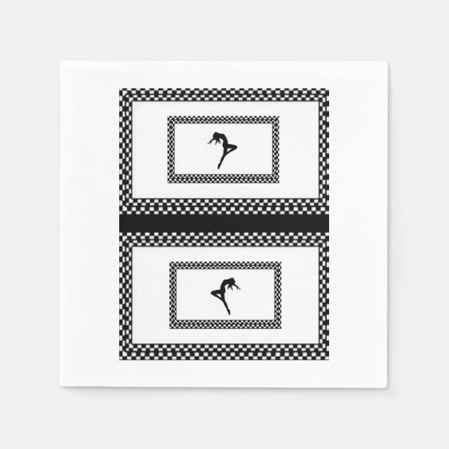 Serviette En Papier Danseur de Napkin papier (Devant)