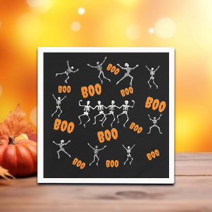 Serviette En Papier Danseuse Danseuse Skeletons Halloween