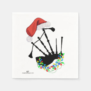 Serviette En Papier Danseuse écossaise des Highlands à Noël