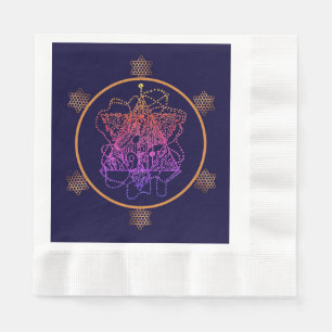 Serviette En Papier Dark Berry Rainbow Jewish Star