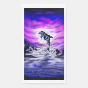 Serviette En Papier Dauphin clair de lune