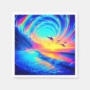 Serviette En Papier Dauphins