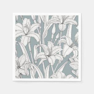 Serviette En Papier Daylilies