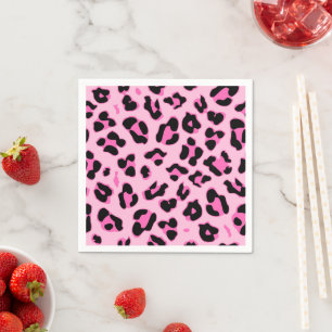 Serviette en papier de fête à motif peau de panthè