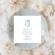 Serviette en papier de jardin français bleu Régenc