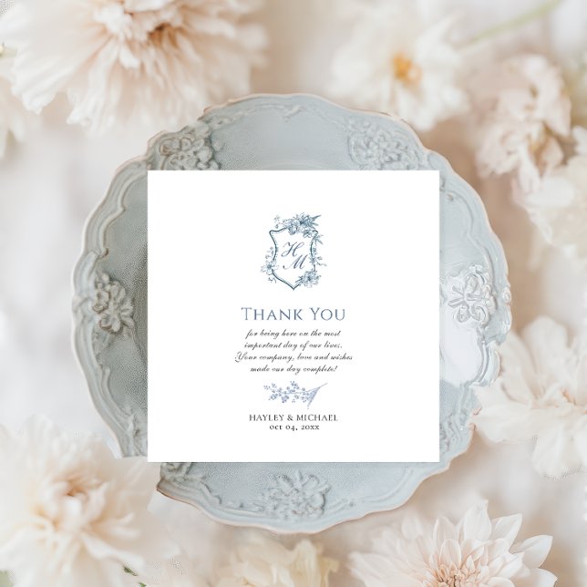 Serviette en papier de jardin français bleu Régenc (Créateur téléchargé)