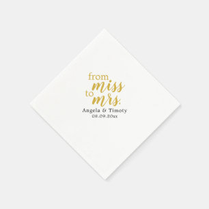 Serviette En Papier De Mlle à Mme mariage