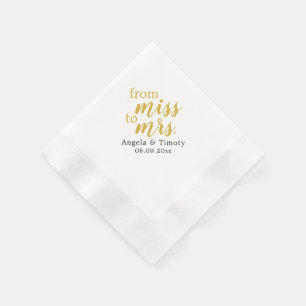 Serviette En Papier De Mlle à Mme mariage