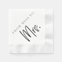 Serviette En Papier De Mlle à MRS. Cocktail Napkin