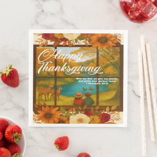 Serviette en papier de Thanksgiving