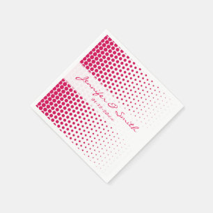Serviette En Papier Debian Points Rouges Modernes Blanc