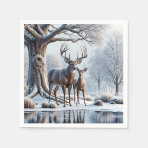 Serviette En Papier Debout De Cerf Par Icy Pond