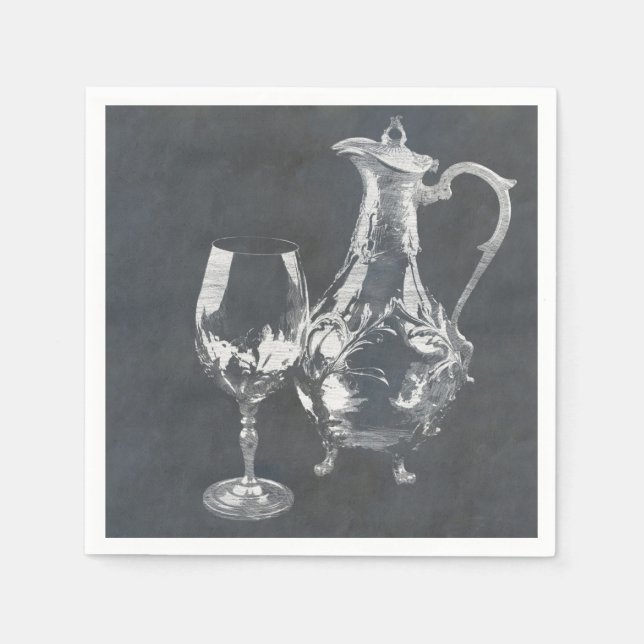 Serviette En Papier Décanteur et verre (Devant)