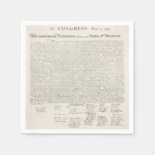Serviette En Papier Déclaration d'indépendance