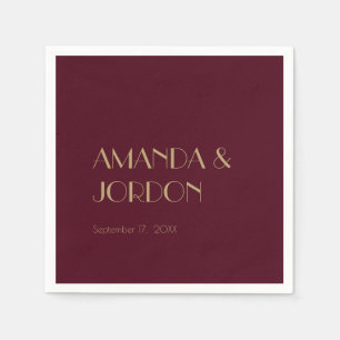 Serviette En Papier Déco type or   Cocktail Mariage Bourgogne