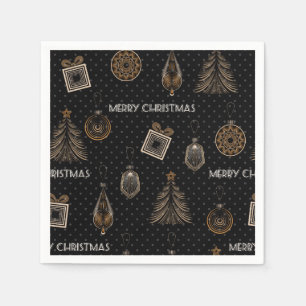 Serviette En Papier Décor Art déco moderne ornementale vintage gol noi