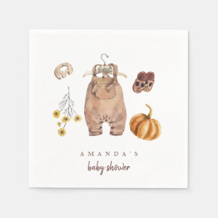Serviette En Papier Décor Baby shower citrouille