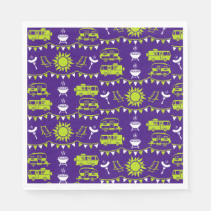 Serviette En Papier Décor camping Caravan