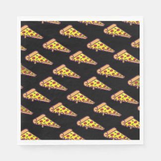 Serviette En Papier Décor d'anniversaire fête pizza | Thème tranche de