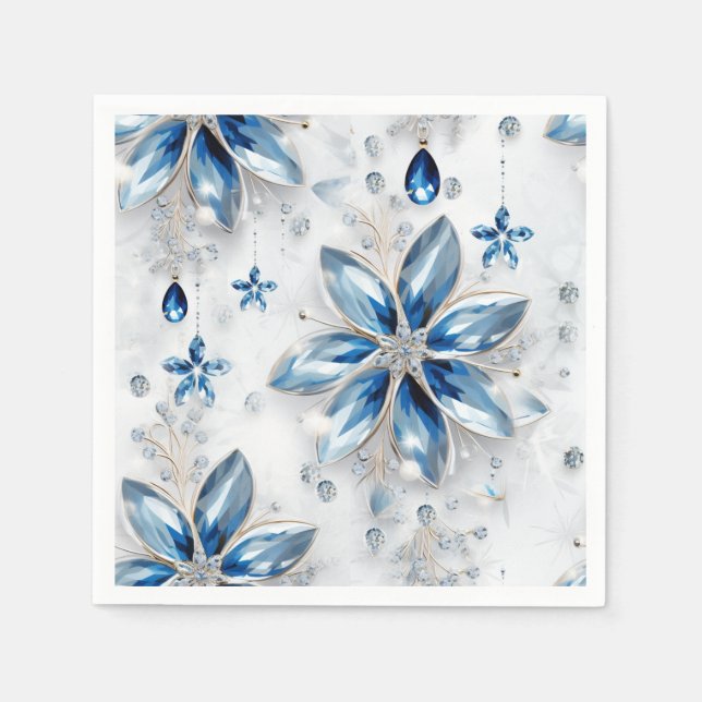 Serviette En Papier Décor de l'événement hivernal (Devant)