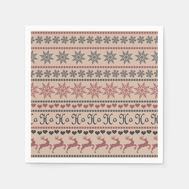 Serviette En Papier décor de Noël (Devant)
