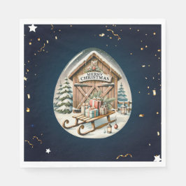 Serviette En Papier Décor de Noël vintage unique