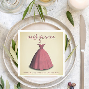 Serviette En Papier Décor de table de style vintage Quinceañera